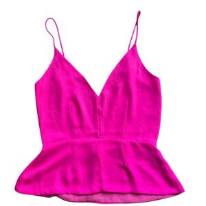 Olivaceous Hot Pink Peplum Camisole